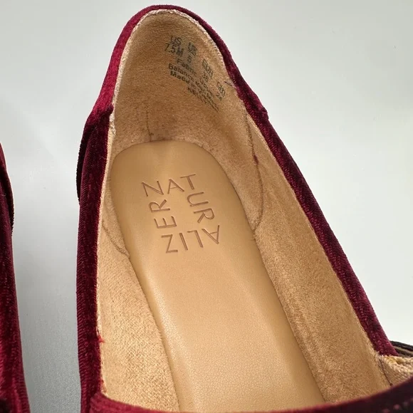Naturalizer Kelly Velvet Mary Jane Flats in Cabernet Sauvignon - Picture 4 of 13